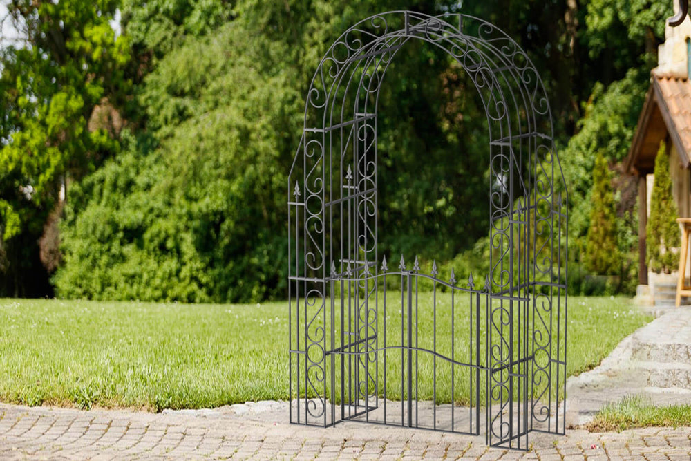 Rosenbogen Calabria mit Tür Rosenbogen Calabria mit Tür