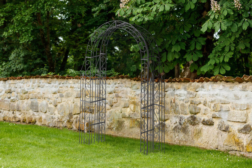 Rosenbogen Calabria für den Garten aus Metall in pulverbeschichtet anthrazit Rosenbogen Calabria für den Garten aus Metall in pulverbeschichtet anthrazit