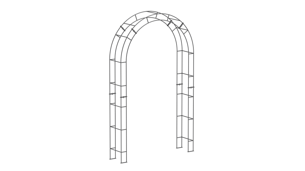 Rosenbogen Cremona als 3D-Modell | Pulverbeschichtet anthrazit Rosenbogen Cremona als 3D-Modell | Pulverbeschichtet anthrazit