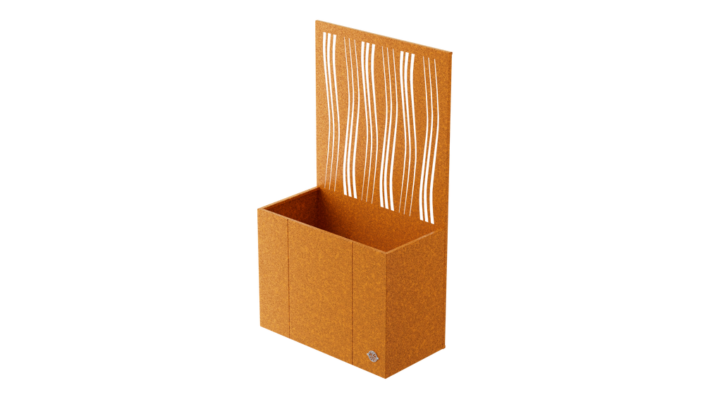 Hochbeet Monterosso mit Sichtschutz Cortenstahl Hochbeet Monterosso mit Sichtschutz Cortenstahl