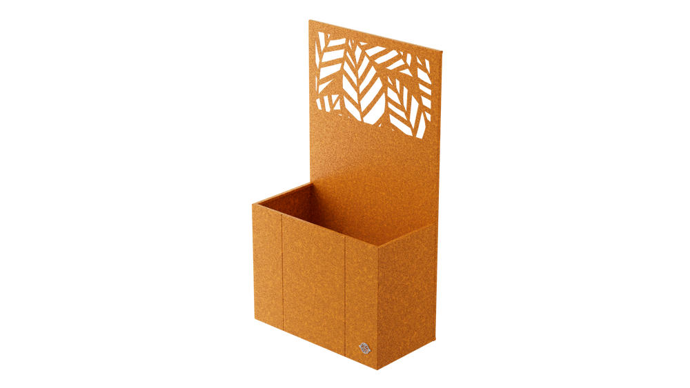 Hochbeet Monterosso mit Sichtschutz Cortenstahl Hochbeet Monterosso mit Sichtschutz Cortenstahl