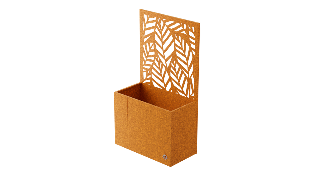 Hochbeet Monterosso mit Sichtschutz Cortenstahl Hochbeet Monterosso mit Sichtschutz Cortenstahl