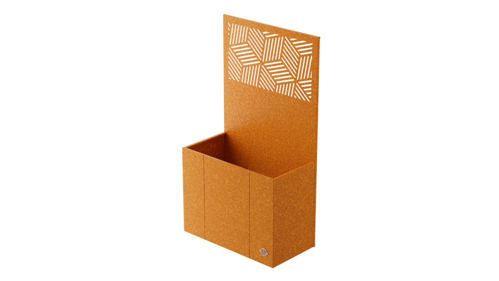 Hochbeet Monterosso mit Sichtschutz Cortenstahl Hochbeet Monterosso mit Sichtschutz Cortenstahl