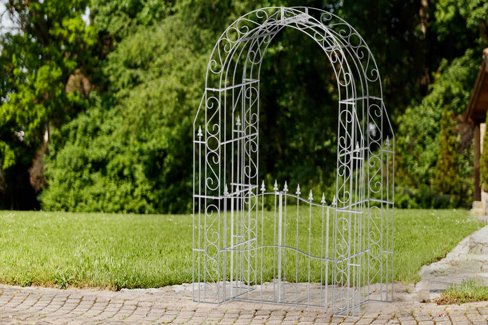 Rosenbogen Calabria mit Tür Rosenbogen Calabria mit Tür