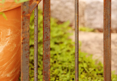 Rosenbogen unbeschichtet Edelrost Ausschnitt