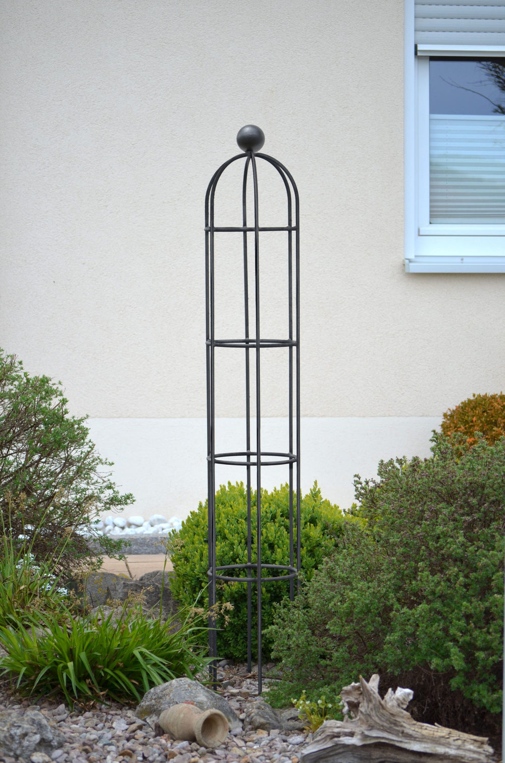 Rankobelisk Messina pulverbeschichtet anthrazit Rankobelisk Messina pulverbeschichtet anthrazit