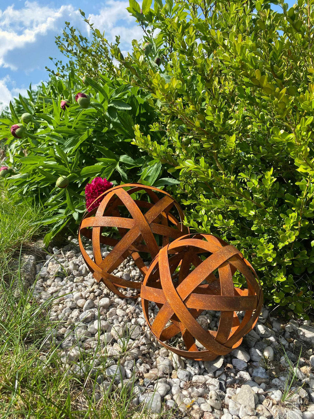 Rostkugel Garten Tivoli Set ⌀ 20 cm – 25 cm Rostkugel Garten Tivoli Set ⌀ 20 cm – 25 cm