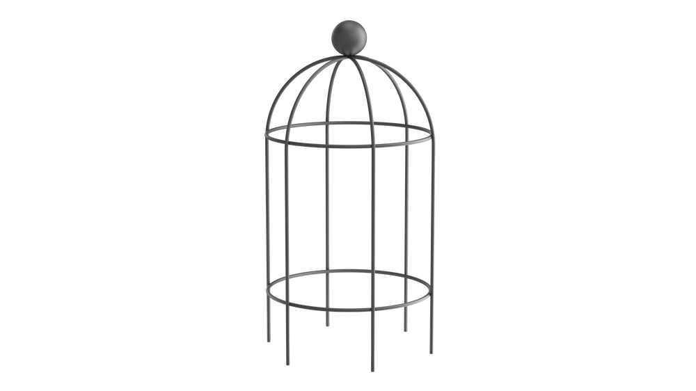 Pflanzstütze Arezzo in pulverbeschichtet Anthrazit als 3D-Modell Pflanzstütze Arezzo in pulverbeschichtet Anthrazit als 3D-Modell