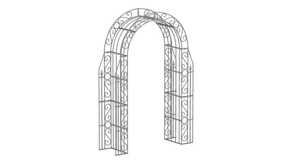 Rosenbogen Calabria in feuerverzinkt als 3D-Modell Rosenbogen Calabria in feuerverzinkt als 3D-Modell