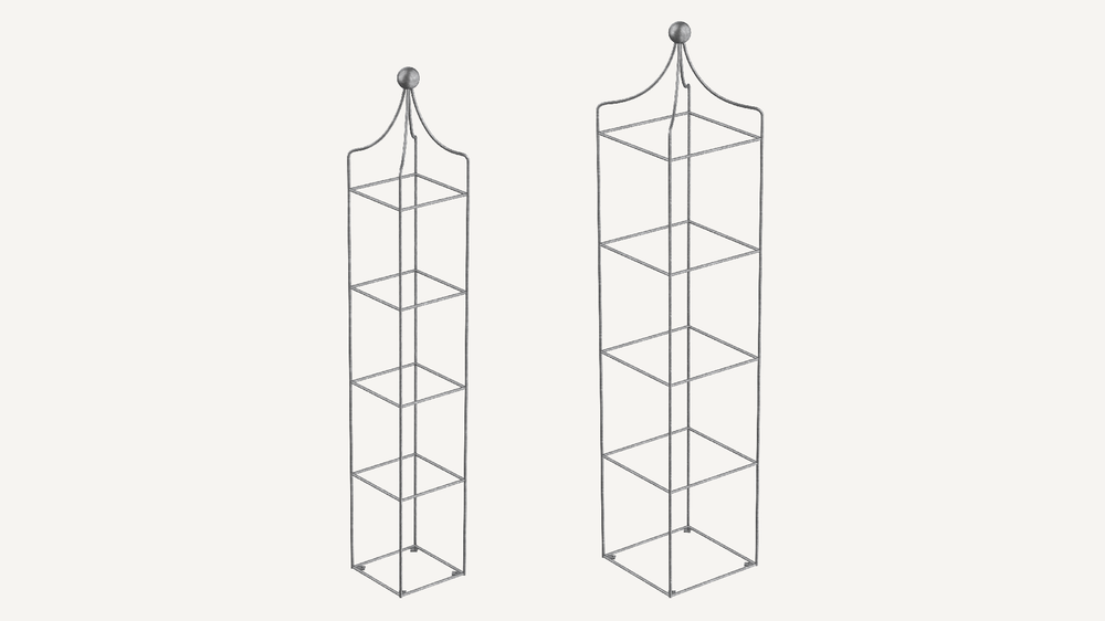 Obelisken Catania im Set in feuerverzinkt als 3D-Modell Obelisken Catania im Set in feuerverzinkt als 3D-Modell