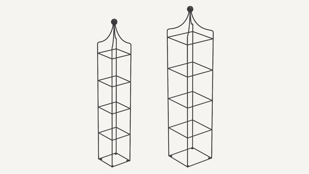 Obelisken Catania im Set in pulverbeschichtet Sonderfarbe RAL 9005 Tiefschwarz als 3D-Modell Obelisken Catania im Set in pulverbeschichtet Sonderfarbe RAL 9005 Tiefschwarz als 3D-Modell