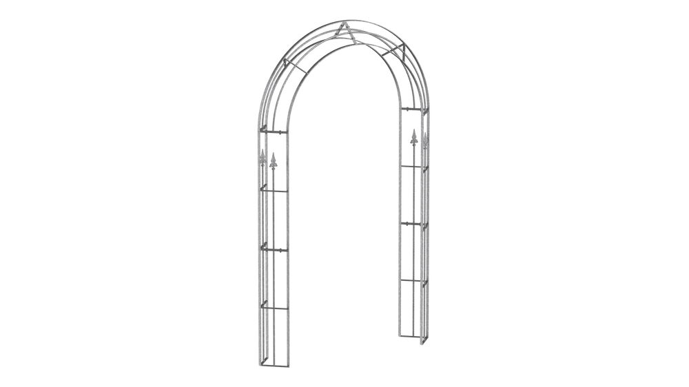 Rosenbogen Cosenza in feuerverzinkt als 3D-Modell Rosenbogen Cosenza in feuerverzinkt als 3D-Modell