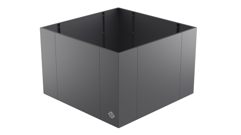 Hochbeet Monterosso 90x90x68 cm in pulverbeschichtet Anthrazit als 3D-Modell