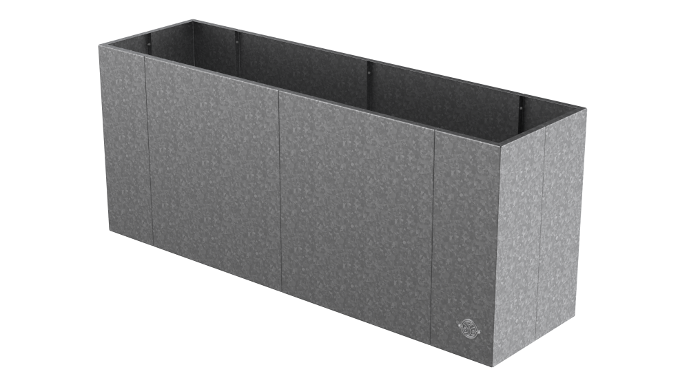 Hochbeet Monterosso 45x135x68cm als 3D-Modell | Feuerverzinkt Hochbeet Monterosso 45x135x68cm als 3D-Modell | Feuerverzinkt