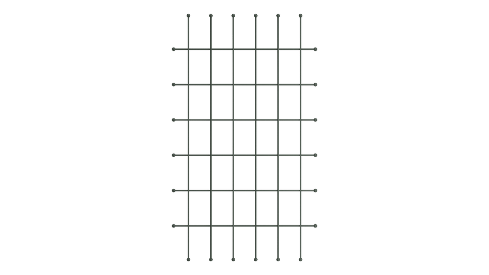 Rankgitter Tarent groß in pulverbeschichtet Sonderfarbe RAL 6009 Tannengrün als 3D-Modell Rankgitter Tarent groß in pulverbeschichtet Sonderfarbe RAL 6009 Tannengrün als 3D-Modell