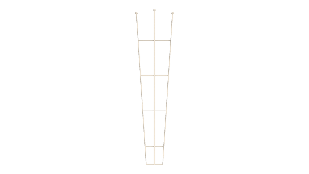 Rankgitter Bari in pulverbeschichtet Sonderfarbe RAL 9001 Cremeweiß als 3D-Modell Rankgitter Bari in pulverbeschichtet Sonderfarbe RAL 9001 Cremeweiß als 3D-Modell