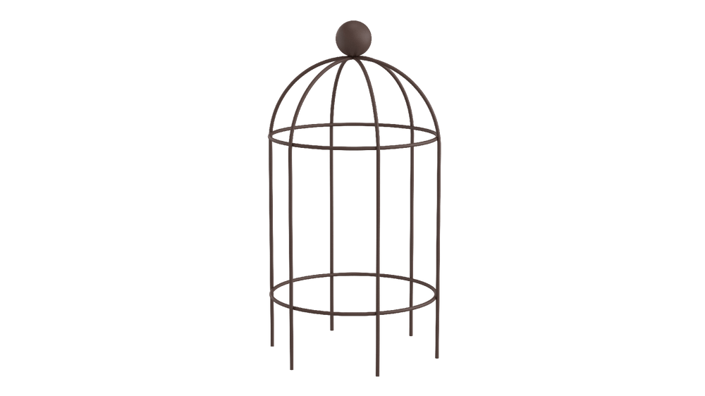 Pflanzenstütze Arezzo in pulverbeschichtet Sonderfarbe RAL 8017 Schokobraun als 3D-Modell Pflanzenstütze Arezzo in pulverbeschichtet Sonderfarbe RAL 8017 Schokobraun als 3D-Modell