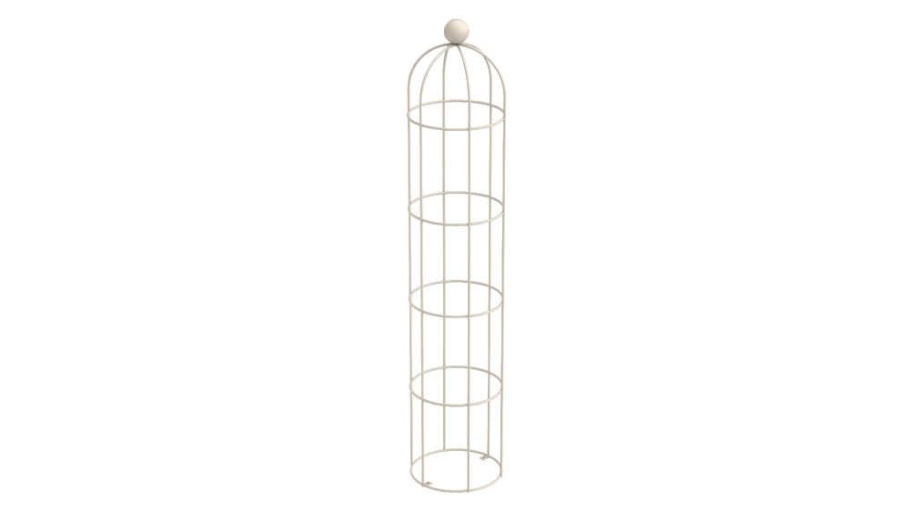 Obelisk Messina gross in pulverbeschichtet Sonderfarbe RAL 9001 Cremeweiss als 3D-Modell Obelisk Messina gross in pulverbeschichtet Sonderfarbe RAL 9001 Cremeweiss als 3D-Modell