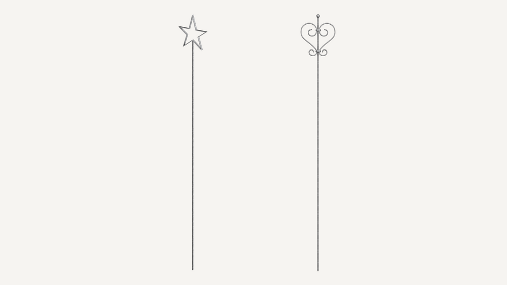 Gartenstecker Tissano und Treviso im Set in feuerverzinkt als 3D-Modell Gartenstecker Tissano und Treviso im Set in feuerverzinkt als 3D-Modell