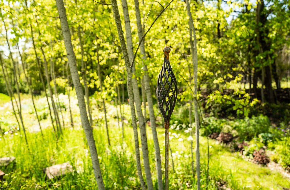 Rankstab Vicenza vor Birken, unbeschichtet Rankstab Vicenza vor Birken, unbeschichtet