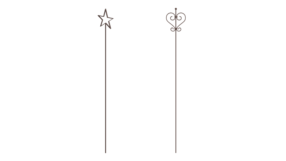 Rankstäbe Tissano und Treviso im Set in pulverbeschichtet Sonderfarbe RAL 8017 Schokobraun als 3D-Modell Rankstäbe Tissano und Treviso im Set in pulverbeschichtet Sonderfarbe RAL 8017 Schokobraun als 3D-Modell