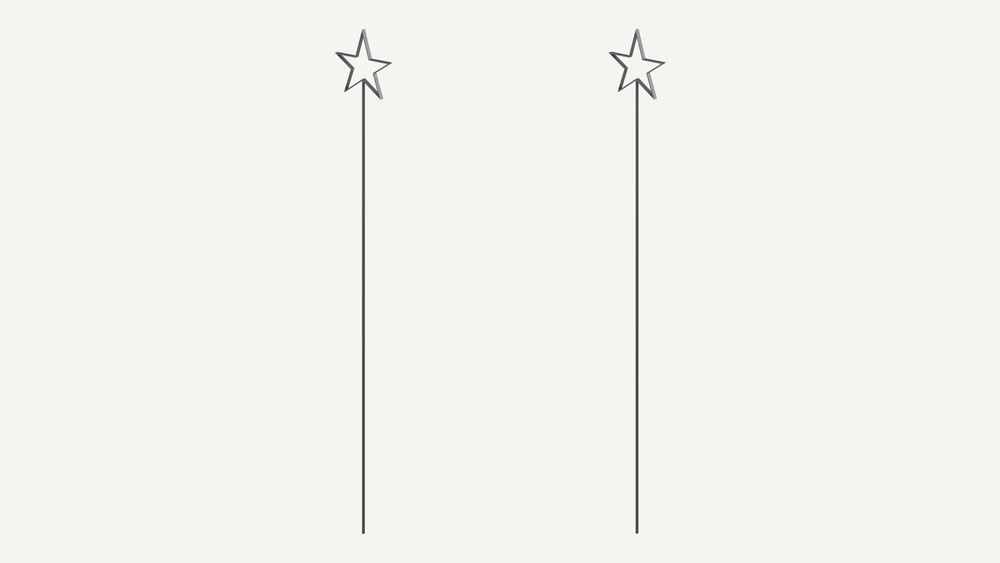 Gartenstecker Tissano im Set in pulverbeschichtet Anthrazit als 3D-Modell Gartenstecker Tissano im Set in pulverbeschichtet Anthrazit als 3D-Modell