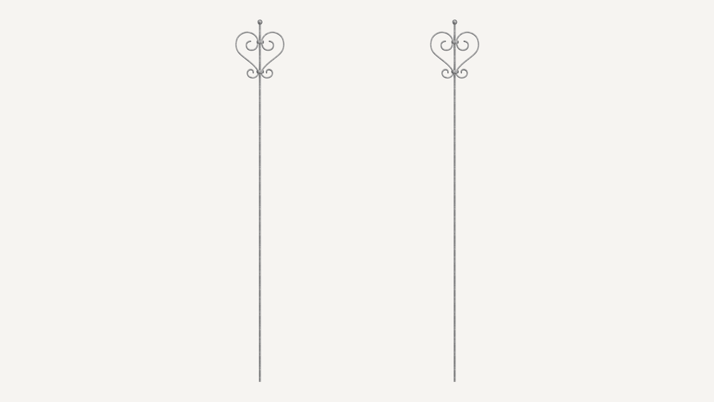 Gartenstecker Treviso im Set in feuerverzinkt als 3D-Modell Gartenstecker Treviso im Set in feuerverzinkt als 3D-Modell