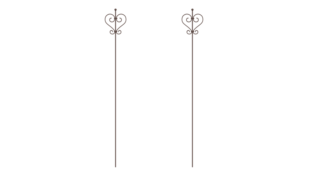 Rankstäbe Treviso im Set in pulverbeschichtet Sonderfarbe RAL 8017 Schokobraun als 3D-Modell Rankstäbe Treviso im Set in pulverbeschichtet Sonderfarbe RAL 8017 Schokobraun als 3D-Modell