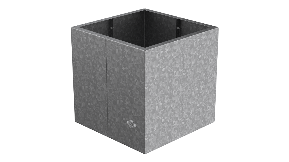 Pflanzkübel Vernazza 40x40x40 cm in feuerverzinkt als 3D-Modell Pflanzkübel Vernazza 40x40x40 cm in feuerverzinkt als 3D-Modell