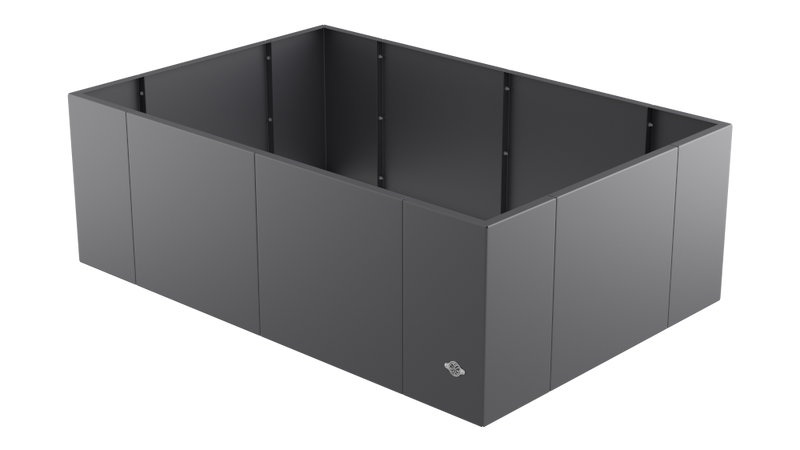 Pflanzkübel Vernazza 80x120x40 cm in pulverbeschichtet Anthrazit als 3D-Modell