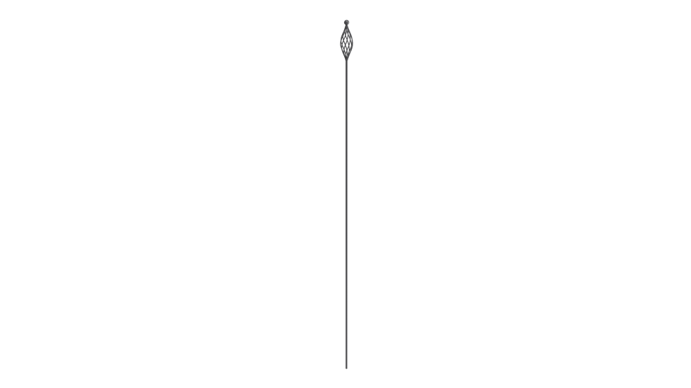 Gartenstecker Vicenza in pulverbeschichtet Anthrazit als 3D-Modell Gartenstecker Vicenza in pulverbeschichtet Anthrazit als 3D-Modell