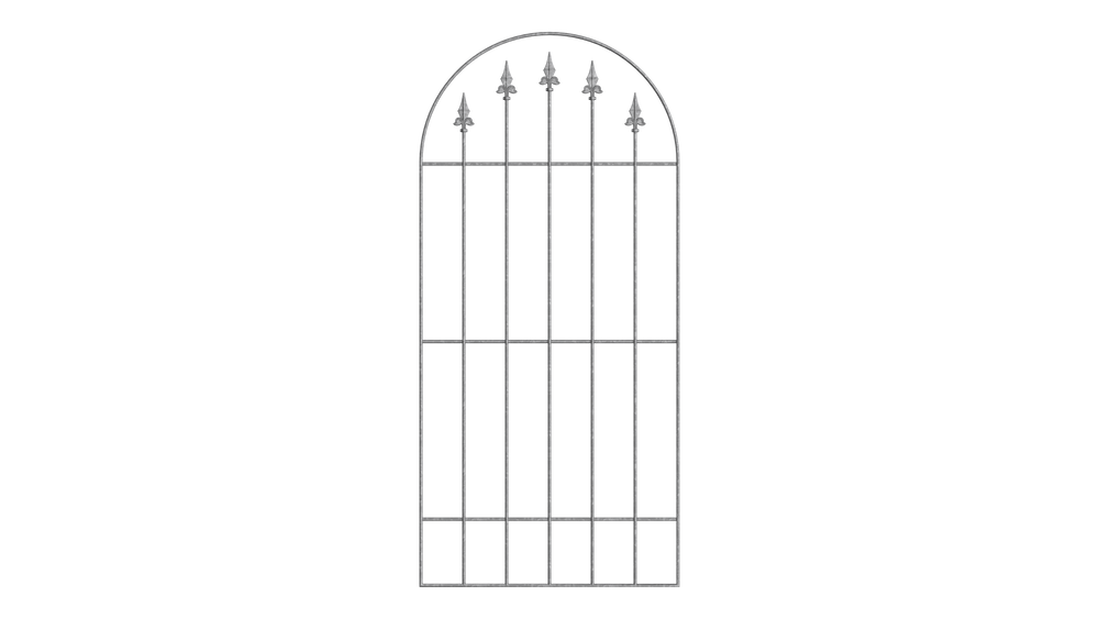 Wandgitter Edera in feuerverzinkt als 3D-Modell Wandgitter Edera in feuerverzinkt als 3D-Modell