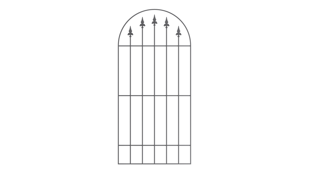 Wandgitter Edera in pulverbeschichtet Anthrazit als 3D-Modell Wandgitter Edera in pulverbeschichtet Anthrazit als 3D-Modell
