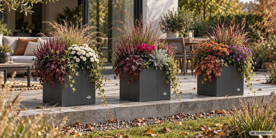 Herbstbepflanzung für Balkon & Terrasse: Die schönsten Ideen für Ihre Pflanzkübel