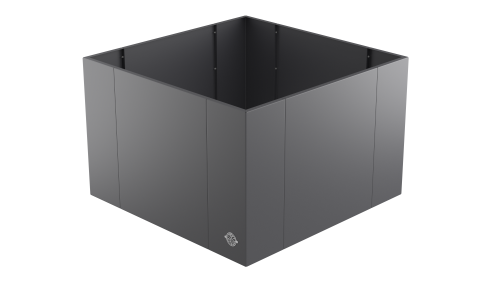 Hochbeet Monterosso 90x90x68cm als 3D-Modell | Pulverbeschichtet anthrazit